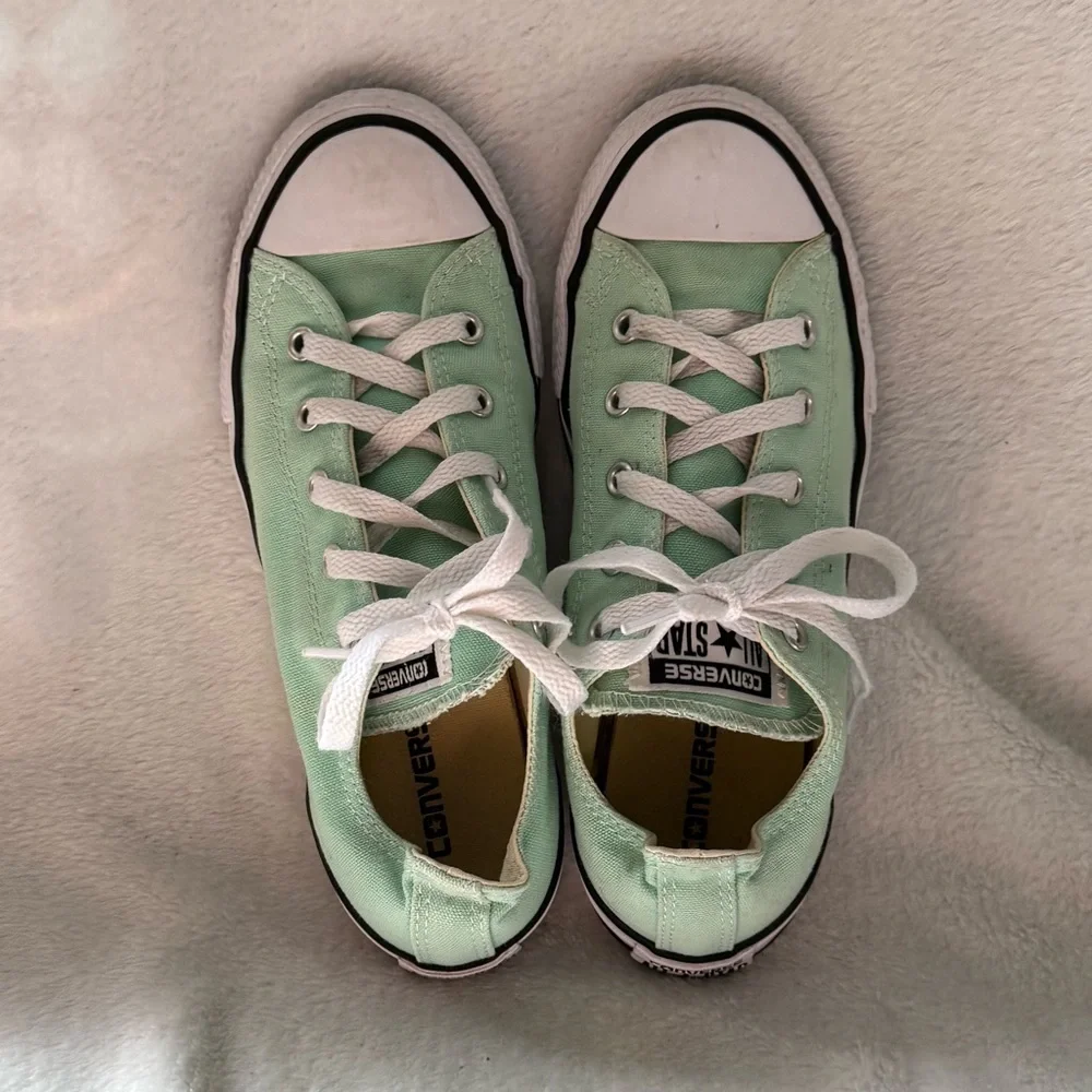 Converse Kids' Light Green Sneakers Size 3‎ Youth All Star Lace Up 336565F